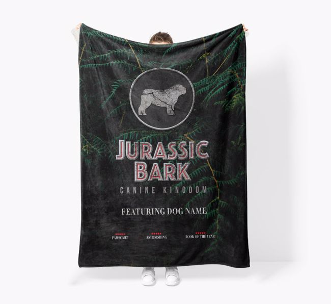'Jurassicbark' - Personalised Snuggle Blanket with {breedFullName} Icon